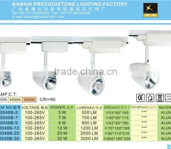 Hot Selling Ce Rohs Aluminum Led Track Light Silver photo-2