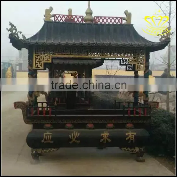 The Bronze Censer Temple Round Rectangle Copper Incense Burner photo-2