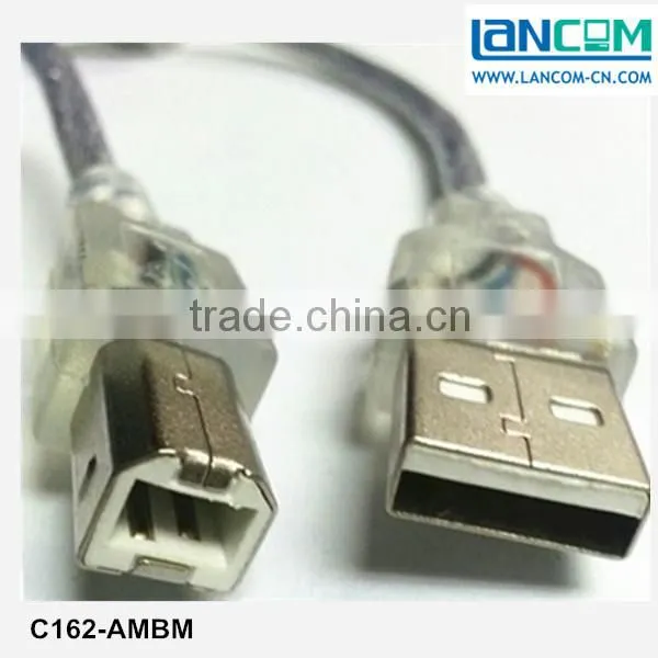 Gold Plated Transparent USB 2.0 Cable AM to BM
