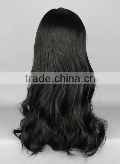 Synthetic Dark Long Kinky Wavy Wig N443 photo-3