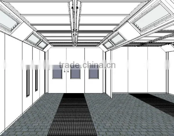 JF 2 in 1 Spray Booth Painting Line Big Air Volume 8 Meter for Car Repair Shop photo-5
