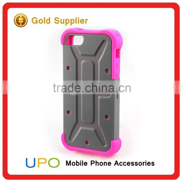 [UPO] Classical Shockproof Hybrid Combo Rose Red Silicone Back Cover Case for IPhone 5 photo-3