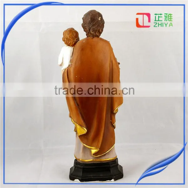 Resin Saint Joseph With Baby Jesus Figurine photo-4