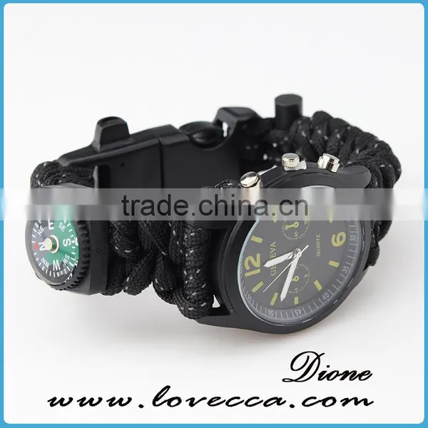 550 Paracord Survival Bangle, Stainless Steel Adjustale Size Clasp Survival Bracelet photo-4