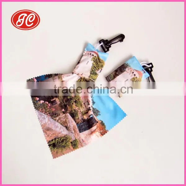 Key Chain With Customized Colorful Printing Logo Microfiber Cleaning Cloth photo-6