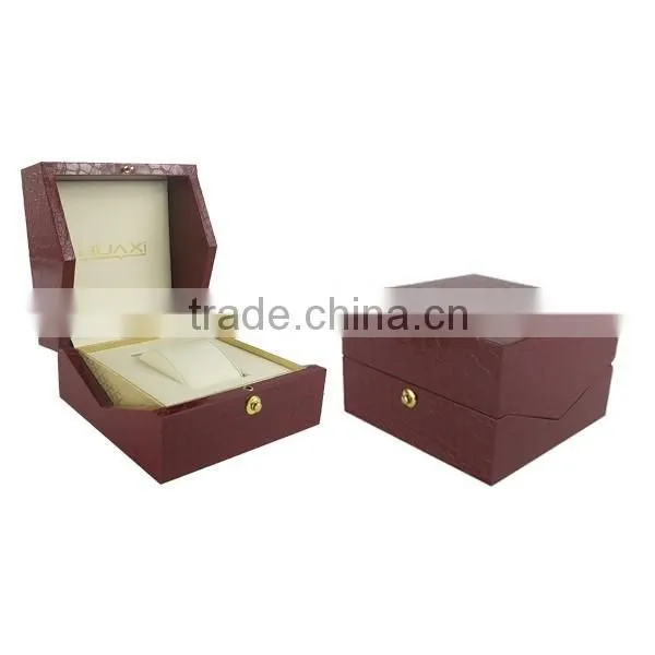 New Design Hot Saling Wooden Watch Box Red Special Paper Wood Box