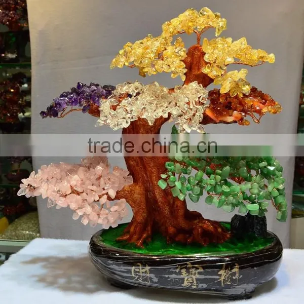 New Fashion Quartz Stone Crystal Sculpture Tree Shape photo-2