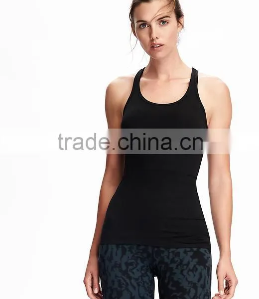 Custom Logo Yoga Vests Gym Tank Top Workout Sports Wear Fashion Tank Top Women photo-3