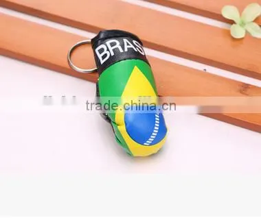 Wholesale Hot Item PVC Mini Boxing Glove Keychains With National Flag or Football Club Logo Boxing Glove Keychains photo-3