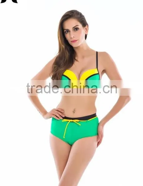 Summer Sexy Sweet Girl High Waist Swim Wear photo-6