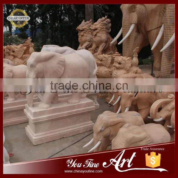 Garden Customize Size Africa Marble Elephant photo-3