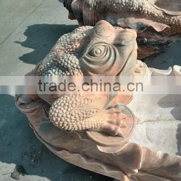 Garden Decorative Marble Frog Statue photo-5