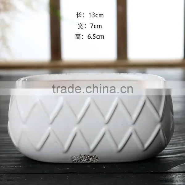 New Design Succulent Samll White Ceramic Flower Pots Wholesale photo-2