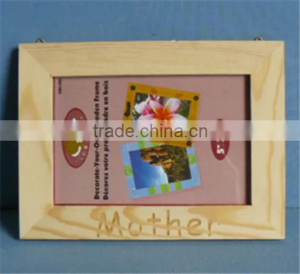 Lovely Cheap Custom New Designed Pine Wooden Plain Craft Photo Frames photo-2