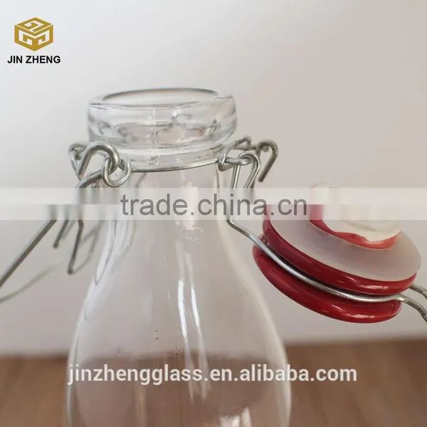 New 500ml Glass Bottle With Hinge China Lid photo-3