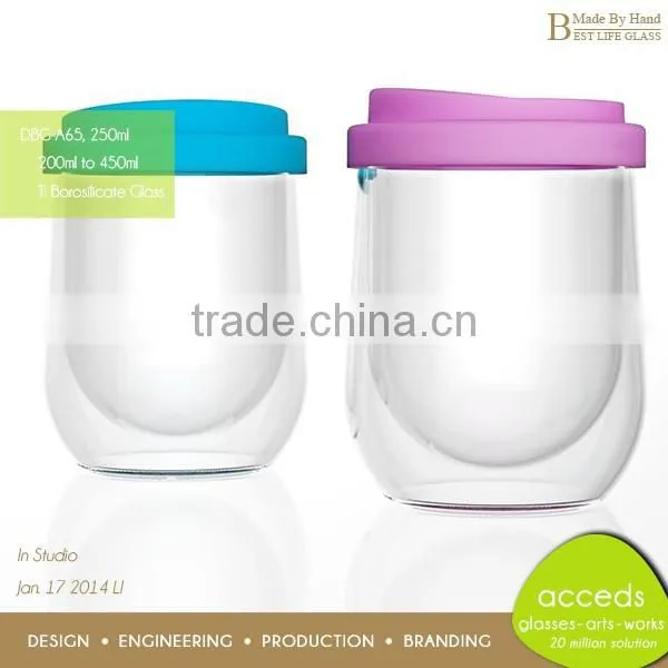 Borosilicate Glass High Quality Drinkware Double Wall Travel Mug photo-6