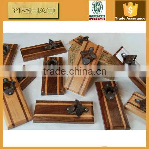 Custom Design Wooden Magnetic Wall Mounting Bottle Opener, Wooden Bottle Opener With Magnet photo-4