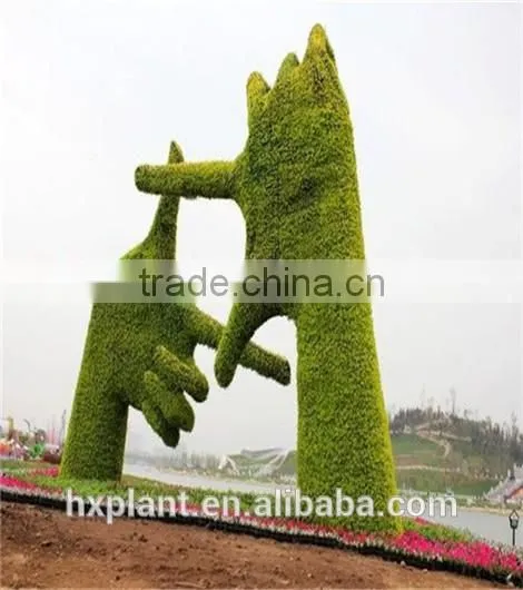 Small Sculpture Aritificial Green Sculpture Plastic Fake Plant Artificial Sculpture Artificial Plastic Fake Statue photo-3