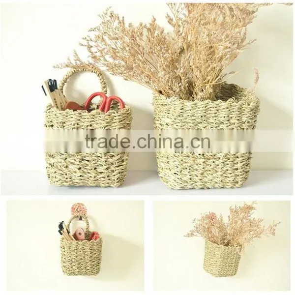 Wholesale Handmade Hanging Seagrass Basket With Handle photo-2