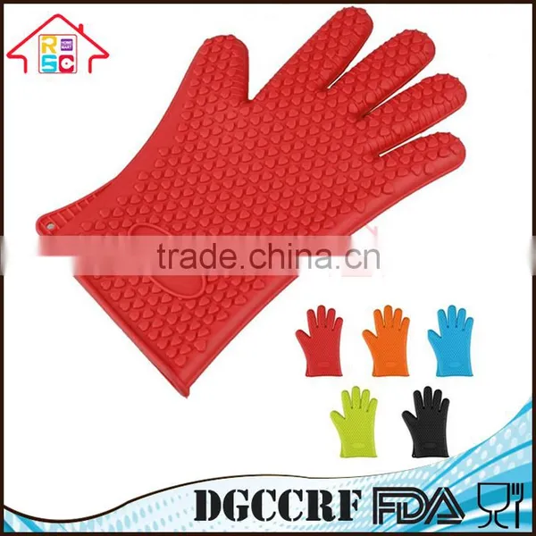 NBRSC Heat Resistant Silicone Glove Cooking BBQ Oven Pot Holder Mitt Kitchen Finger Gloves photo-2
