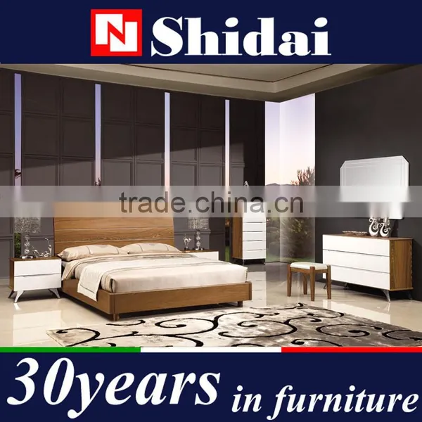 Wooden Upholstered Soft Bed Bedroom Furniture Adult Sized Bed With Dresser