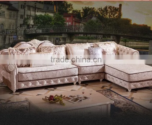 M501Amercian Style Sofa Fabric Velour Fabric Living Room Sofas/sectional Fabric Sofa