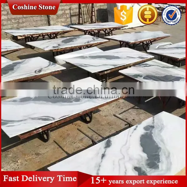 2017 New Surface China White Black Panda Marble Tile photo-4