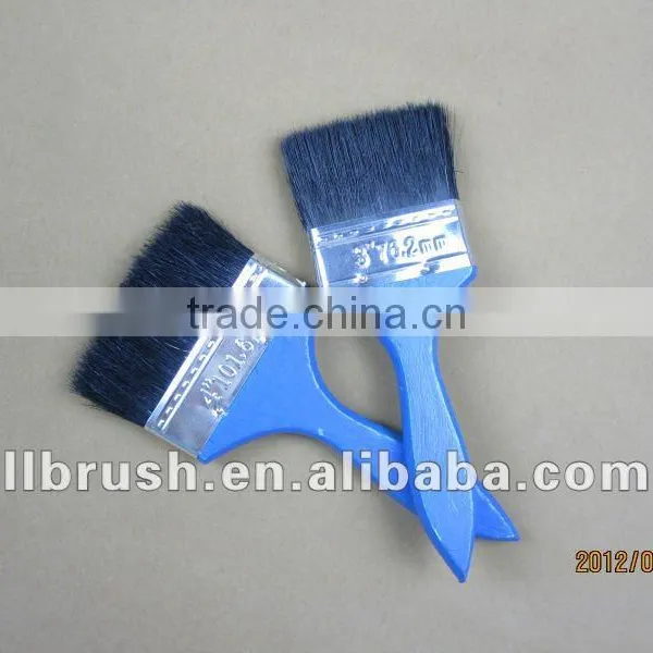 4'' Blue Wood Handle Paint Brush