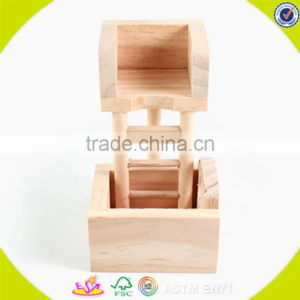 2017 New Design Wooden Animal House for Hamster Mini Wooden Animal House for Hamster W06F026 photo-6