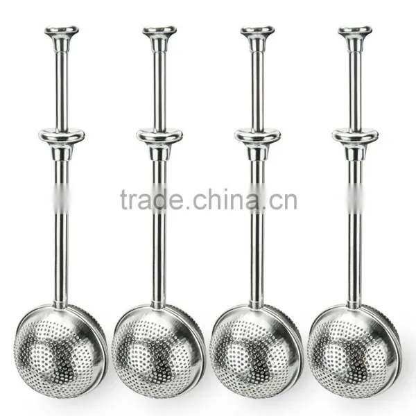 WCR269 Good Quality Stainless Steel Tea Tools Tea Strainer Tea Infuser Long Bending Handle Durable and Rust Resistant photo-2