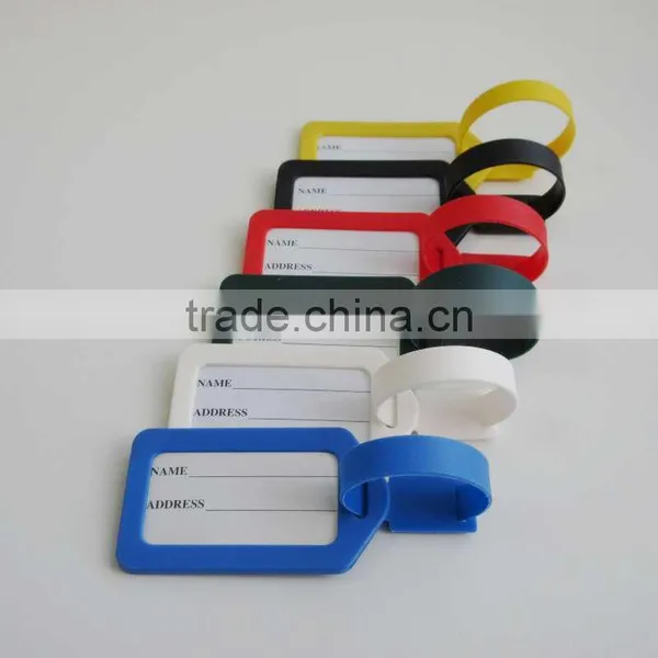 New Arrival Colored 8.7*5.0cm Plastic Luggage Card Holder for Travel