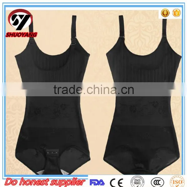 Women Floral Bodysuits Shapewear Underwear Plus Size Body Shaper Waist Corsets B photo-4