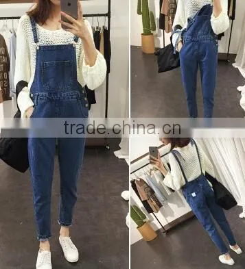 The New Winter Denim Overalls/female Han Edition The Cowboy Pants/jumpsuits/trousers With Braces photo-5