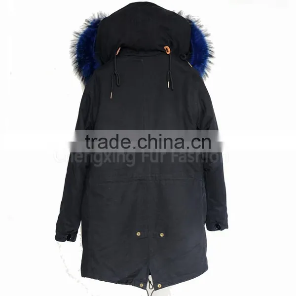 CX-G-P-12A Hot Selling Genuine Fox Fur Coat Women Real Fur Parka photo-6