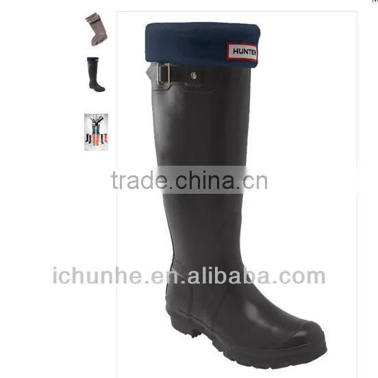 Pure Colour Adult &kids New Cheap Polar Fleece Rain Boots Warmer Factory photo-5