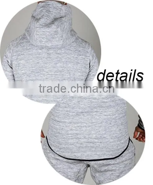 Custom Logo Tracksuit Popular Tri Blend Curve Bottom Tracksuit for Men photo-4