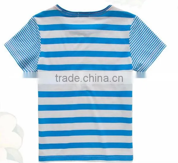 Wholesale Oem Fashion Design Stripe Boys T-shirt photo-3