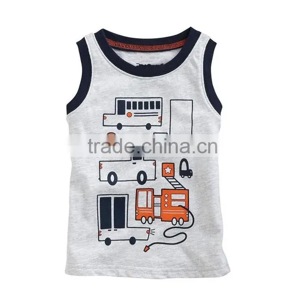 Wholesale Cotton Fashion Latest Custom Tank Top Printing For Children Clothing photo-6