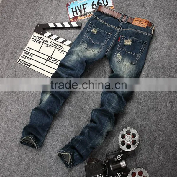 Men Ripped Jeans Wholesale Jeans Pants Top Design Trousers photo-2