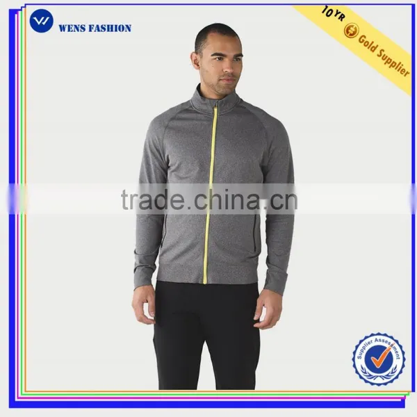 Custom Zip up Sweatshirts Without Hoods Men Seamless Zipper Jacket Sweatshirt photo-2