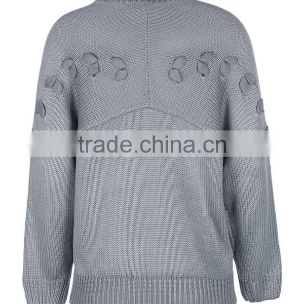 2017 Fashionable High Quality Back Design Custom Knitted Sweater With Best Price photo-6