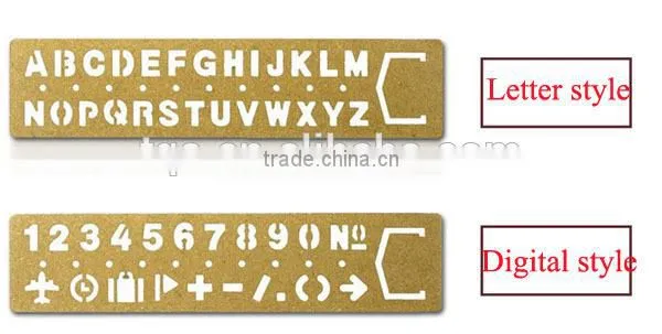 Brass Bookmark/DIY Drawing Templates/Hollow Out Ruler for Planner,Scrapbook, Handbook photo-3
