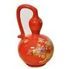 Chinese Red Ceramic Bottle Gourd Vase