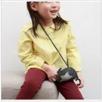 Girls\' Round Collar Long Sleeve Shirt