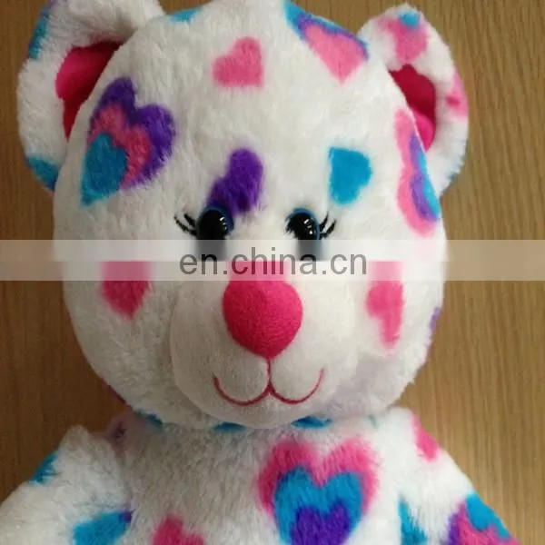 Rainbow Colorful Bear With Full Heart Nice Hot Sale Plush Bear Toy photo-2