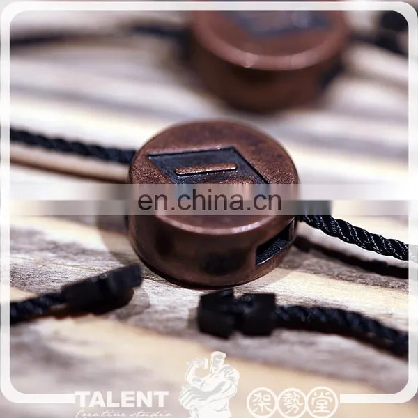 Custom Private Engraved Brand Name Logo Printed String Seal Metal Hang Tag photo-4