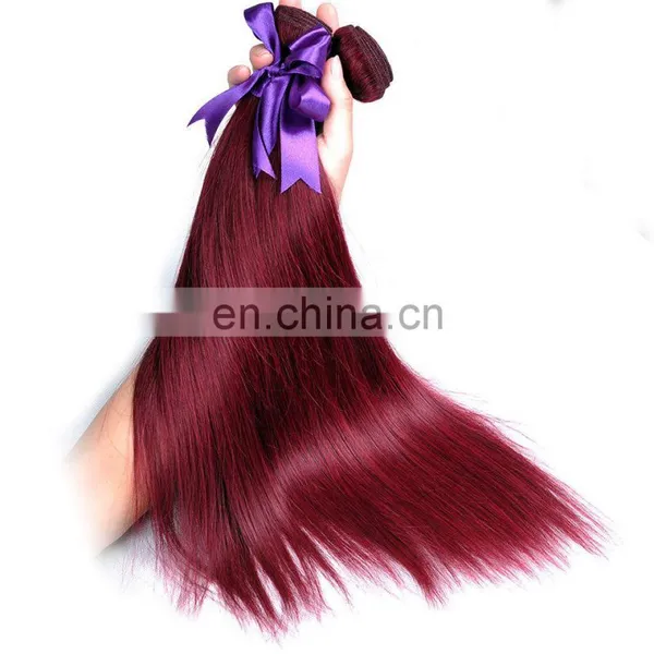Human Hair Bundles Silky Straight 99j Remy Virgin Hair photo-3