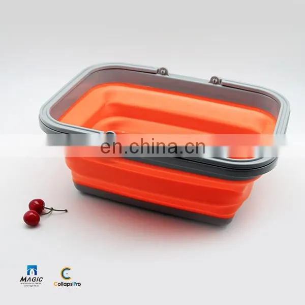 2018 Multi-functional Large Foldable Shopping Basket Collapsible Fruit Vegetables Hand Basket photo-2