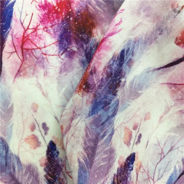 High Quality Chinese Factory Custom Digital Printing Viscose Fabric Flowers photo-5
