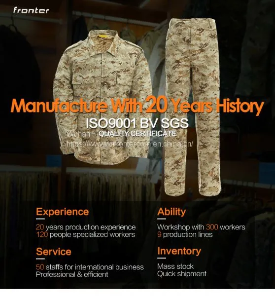 Wholesale T/C 65/35 Military Camouflage Battle Dress Uniform Bdu photo-3